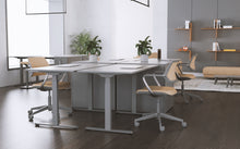 Load image into Gallery viewer, Elektrisks divmotoru Compact 2 galds | Pelēks, melns, balts - ERGONOMISKI GALDI UN PLAUKTI