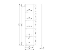 Load image into Gallery viewer, Rāmis SP H250 melnā krāsā 5-līmeņu plauktam-ERGONOMISKI GALDI UN PLAUKTI
