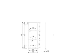 Load image into Gallery viewer, Rāmis SP H250 inox krāsā 3-līmeņu plauktam-ERGONOMISKI GALDI UN PLAUKTI
