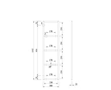 Load image into Gallery viewer, Rāmis SP H250 melnā krāsā 4-līmeņu plauktam-ERGONOMISKI GALDI UN PLAUKTI
