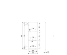 Load image into Gallery viewer, Rāmis SP H300 melnā krāsā 3-līmeņu plauktam-ERGONOMISKI GALDI UN PLAUKTI
