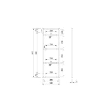 Load image into Gallery viewer, Rāmis SPPLUS H250 inox krāsā 4-līmeņu plauktam-ERGONOMISKI GALDI UN PLAUKTI
