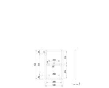 Load image into Gallery viewer, Rāmis SP H250 inox krāsā 2-līmeņu plauktam-ERGONOMISKI GALDI UN PLAUKTI
