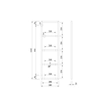 Load image into Gallery viewer, Rāmis SP H250 inox krāsā 4-līmeņu plauktam-ERGONOMISKI GALDI UN PLAUKTI
