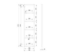 Load image into Gallery viewer, Rāmis SP H250 melnā krāsā 5-līmeņu plauktam-ERGONOMISKI GALDI UN PLAUKTI
