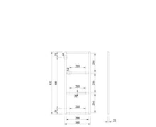 Load image into Gallery viewer, Rāmis SP H300 melnā krāsā 3-līmeņu plauktam-ERGONOMISKI GALDI UN PLAUKTI
