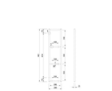 Load image into Gallery viewer, Rāmis SP H300 inox krāsā 3-līmeņu plauktam-ERGONOMISKI GALDI UN PLAUKTI
