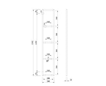 Load image into Gallery viewer, Rāmis SP H300 inox krāsā 4-līmeņu plauktam-ERGONOMISKI GALDI UN PLAUKTI
