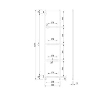 Load image into Gallery viewer, Rāmis SPR H300 inox krāsā 4-līmeņu plauktam-ERGONOMISKI GALDI UN PLAUKTI
