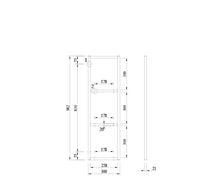 Load image into Gallery viewer, Rāmis SP H300 inox krāsā 3-līmeņu plauktam-ERGONOMISKI GALDI UN PLAUKTI
