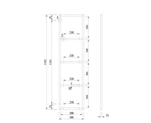 Load image into Gallery viewer, Rāmis SP H300 inox krāsā 4-līmeņu plauktam-ERGONOMISKI GALDI UN PLAUKTI
