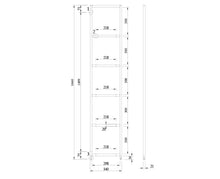 Load image into Gallery viewer, Rāmis SPR H300 anodēta alumīnija krāsā 5-līmeņu plauktam-ERGONOMISKI GALDI UN PLAUKTI
