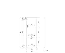 Load image into Gallery viewer, Rāmis SP H300 inox krāsā 3-līmeņu plauktam-ERGONOMISKI GALDI UN PLAUKTI
