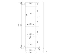 Load image into Gallery viewer, Rāmis SPRPLUS H300 inox krāsā 5-līmeņu plauktam-ERGONOMISKI GALDI UN PLAUKTI
