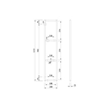 Load image into Gallery viewer, Rāmis SP H350 anodēta alumīnija krāsā 3-līmeņu plauktam-ERGONOMISKI GALDI UN PLAUKTI
