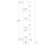 Load image into Gallery viewer, Rāmis SPR H350 melnā krāsā 4-līmeņu plauktam-ERGONOMISKI GALDI UN PLAUKTI
