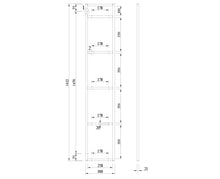 Load image into Gallery viewer, Rāmis SPPLUS H350 anodēta alumīnija krāsā 5-līmeņu plauktam-ERGONOMISKI GALDI UN PLAUKTI
