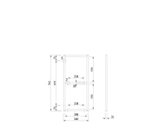 Load image into Gallery viewer, Rāmis SP H350 melnā krāsā 2-līmeņu plauktam-ERGONOMISKI GALDI UN PLAUKTI
