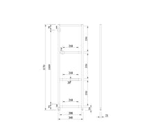 Load image into Gallery viewer, Rāmis SPR H350 melnā krāsā 3-līmeņu plauktam-ERGONOMISKI GALDI UN PLAUKTI
