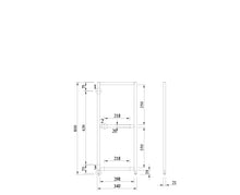 Load image into Gallery viewer, Rāmis SPR H350 anodēta alumīnija krāsā 2-līmeņu plauktam-ERGONOMISKI GALDI UN PLAUKTI
