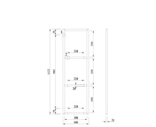 Load image into Gallery viewer, Rāmis SP H350 melnā krāsā 3-līmeņu plauktam-ERGONOMISKI GALDI UN PLAUKTI
