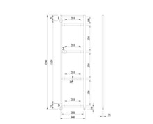 Load image into Gallery viewer, Rāmis SPRPLUS H350 melnā krāsā 4-līmeņu plauktam-ERGONOMISKI GALDI UN PLAUKTI
