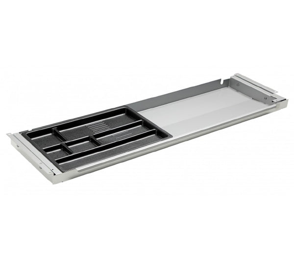 Slimtray atvilktne zem galda | Pelēks, melns-ERGONOMISKI GALDI UN PLAUKTI